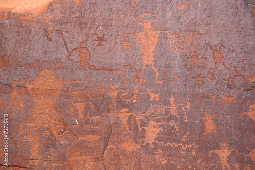 Rock Art along Hwy 279 North of Moab, Ut. Locals call it the Potash Highway.