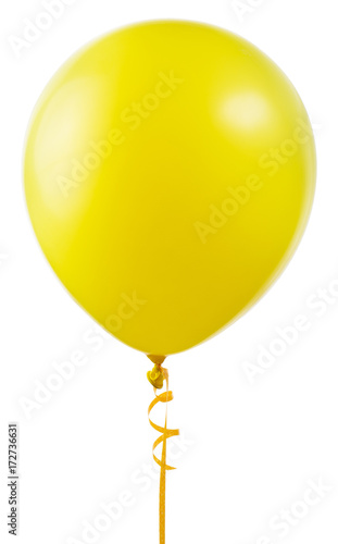flying yellow balloon