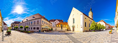 Baroque town of Varazdin square panoramic view