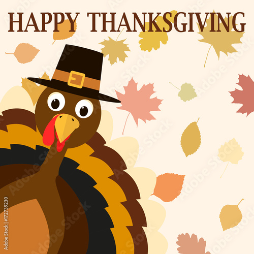 Happy Thanksgiving Celebration Design. Vector Illustration
