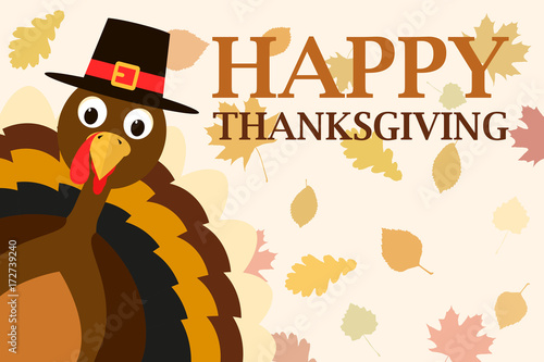 Happy Thanksgiving Celebration Design. Vector Illustration