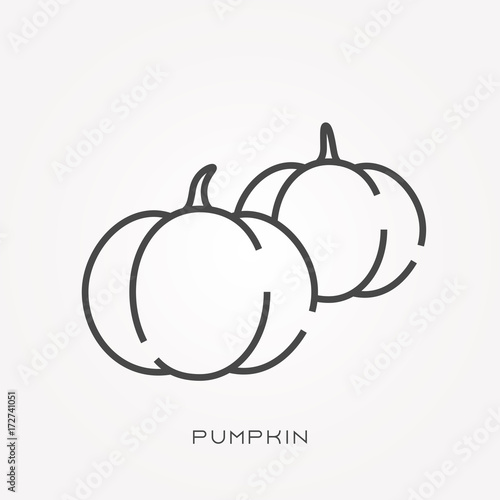 Line icon pumpkin