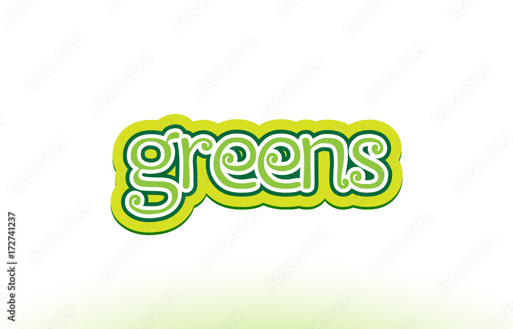 greens word text logo icon typography design greens word text logo icon typography design