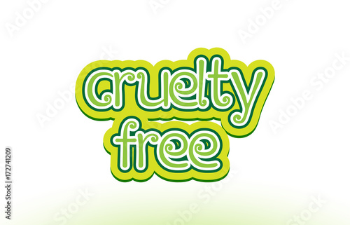 cruelty free word text logo icon typography design