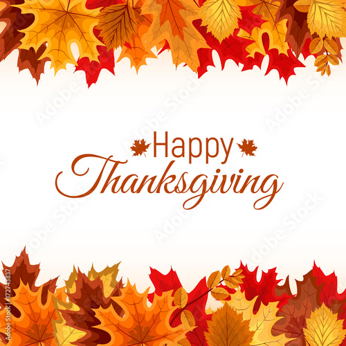 Abstract Vector Illustration Autumn Happy Thanksgiving Backgroun