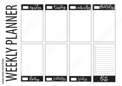 weekly planner blank template
