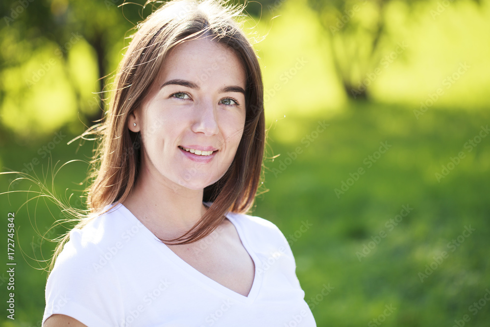 Portrait of beautiful young happy woman Portrait of beautiful young happy woman