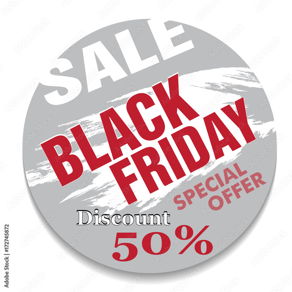 Black Friday Sale design on the round background. Vector Black Friday Sale design on the round background. Vector