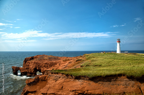 Obraz na plátně Cap aux meules Lighthouse also called Borgot lighthouse