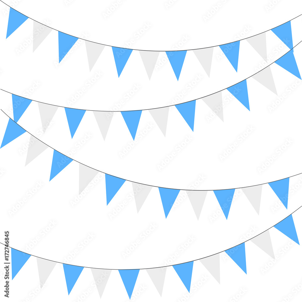 Obraz premium garland of flags triangles. Vector illustration for a site