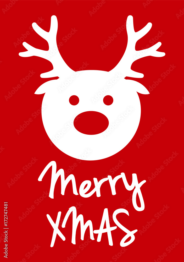 Merry Christmas - text on red background. Vector. Merry Christmas - text on red background. Vector.