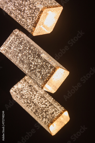 lamps in a dark room