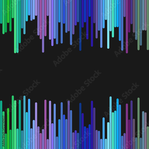 Modern geometric background design from vertical rounded stripes - abstract vector graphic design