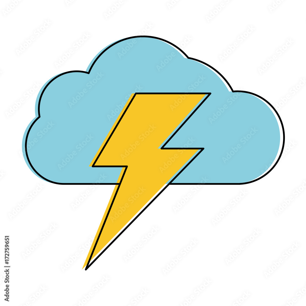 cloud with lightning ray icon image vector illustration design cloud with lightning ray icon image vector illustration design