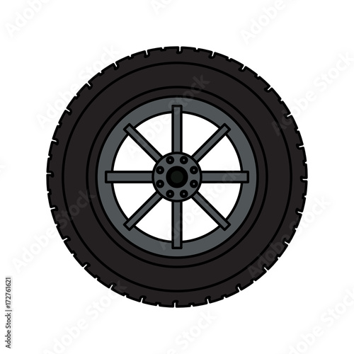tire car icon image vector illustration design 
