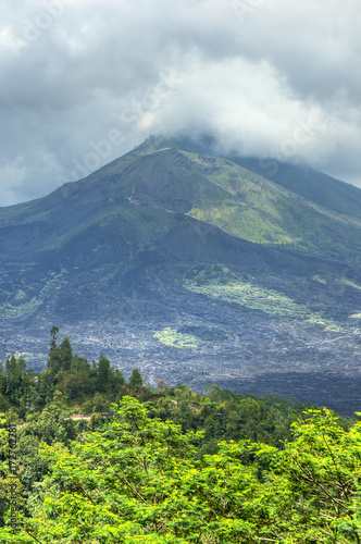 Landscape of Batur volcano on Bali island  Indonesia..