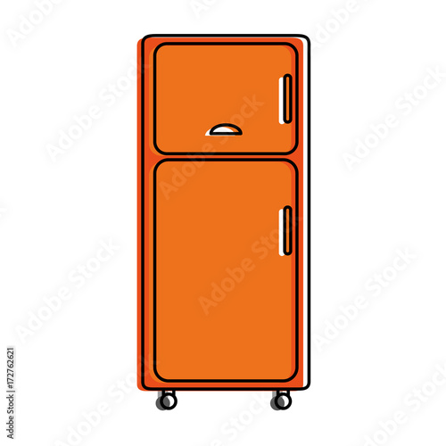 fridge kitchenware icon image vector illustration design 