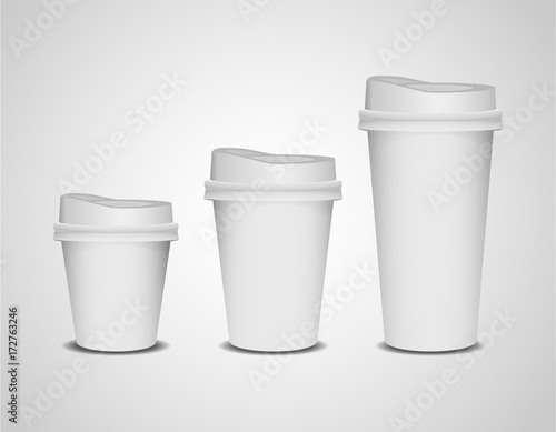 coffee cup product mock up, isolate on white
