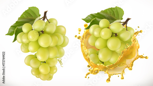 Grapes and juice splash
