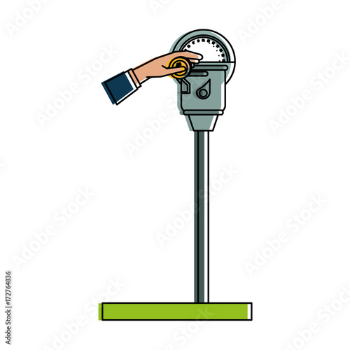 parking meter icon image vector illustration design 
