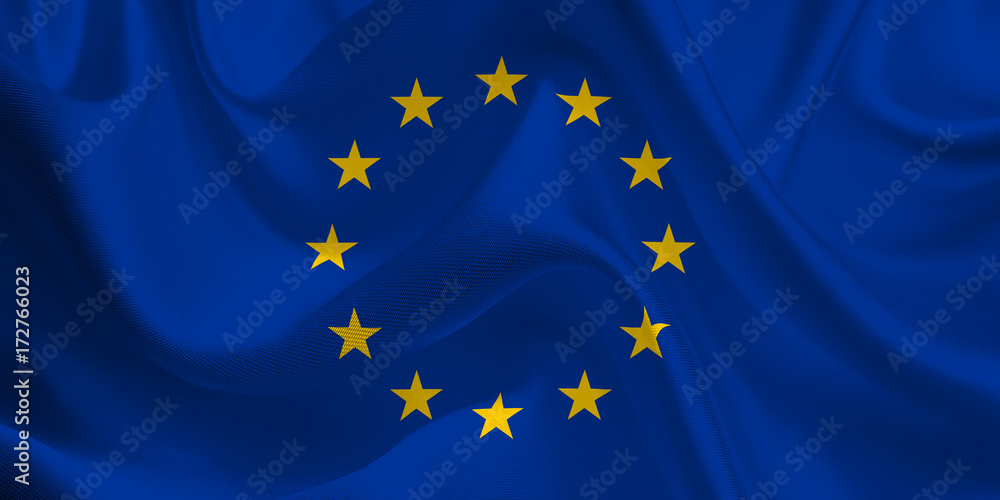 Waving flag of the European Union. Europe Flag in the Wind. Europe mark. Waving EU Flag. Europe Union Flag Flowing. Waving flag of the European Union. Europe Flag in the Wind. Europe mark. Waving EU Flag. Europe Union Flag Flowing.