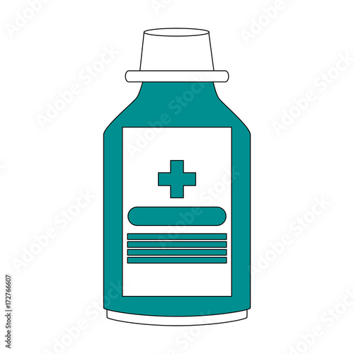 medication bottle healthcare icon image vector illustration design