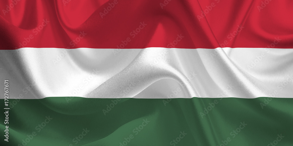 Fototapeta Waving flag of the Hungary