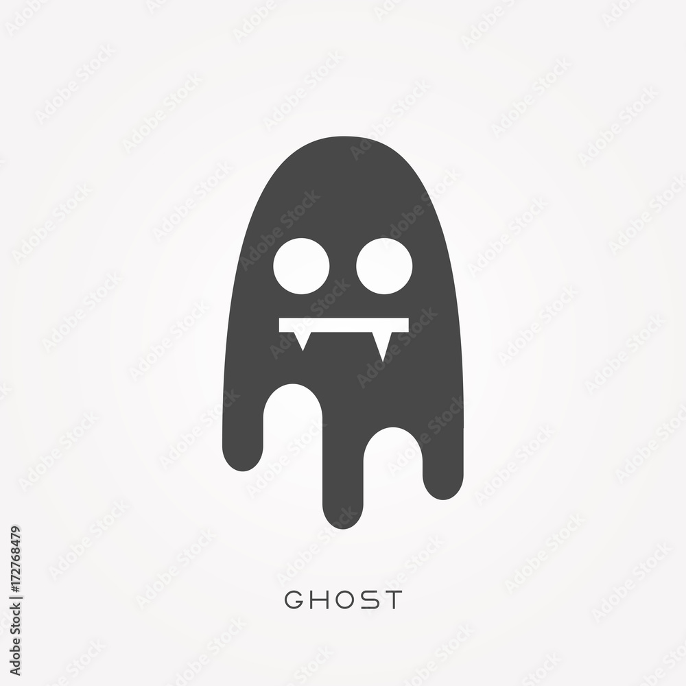 Silhouette icon ghost Silhouette icon ghost