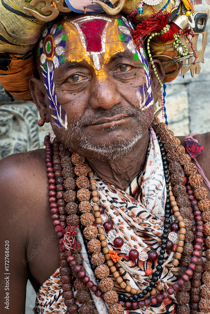 Portrait of a Holy Man in Kathmandu Portrait of a Holy Man in Kathmandu