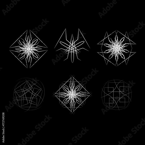 Cosmic geometry astrological star pattern symbols