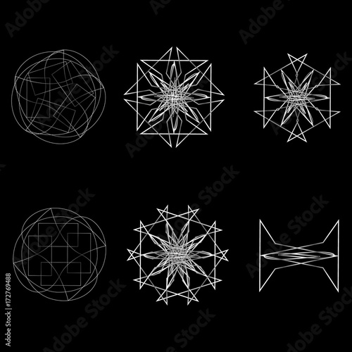 Cosmic geometry astrological star pattern symbols