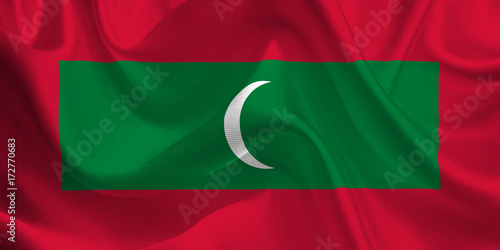 Free Download Waving flag of the Maldives. Flag in the Wind. National mark. Waving Maldives Flag. Maldives Flag Flowing. - GFXLoad
