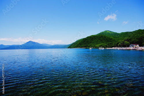 lake shikotsu in summer