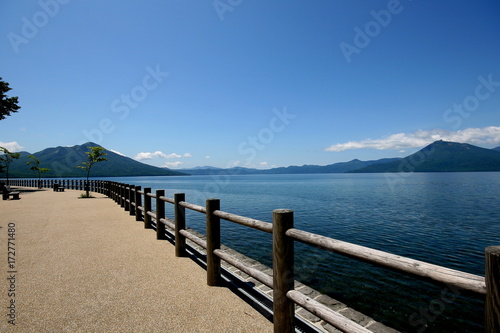 lake shikotsu in summer