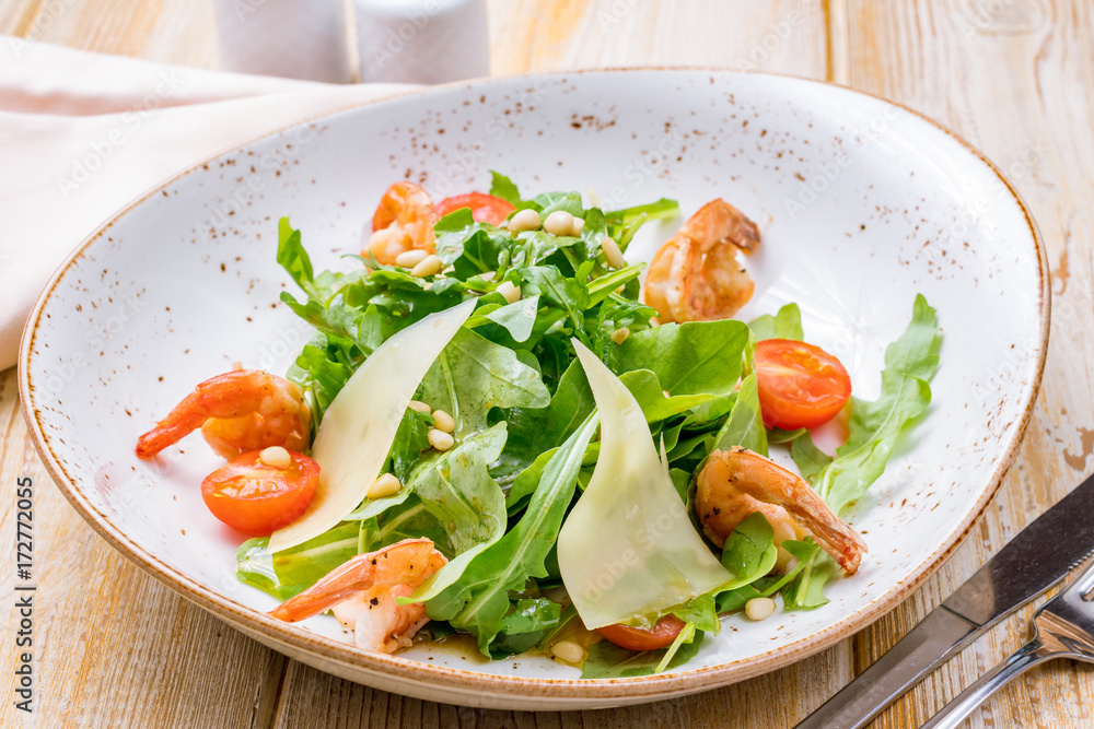 Arugula with shrimps Arugula with shrimps