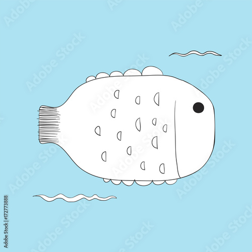 Vector of underwater creatures