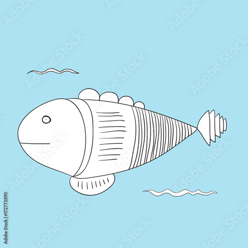 Vector of underwater creatures