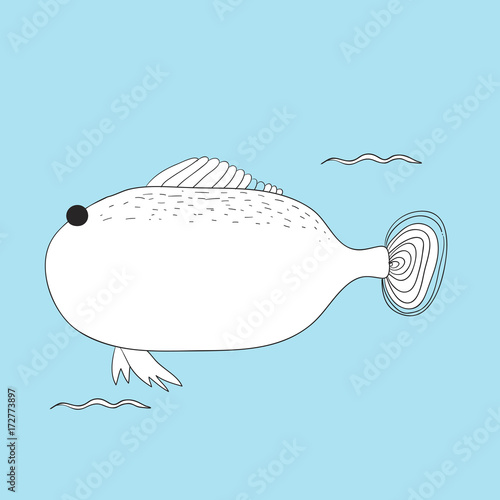 Vector of underwater creatures