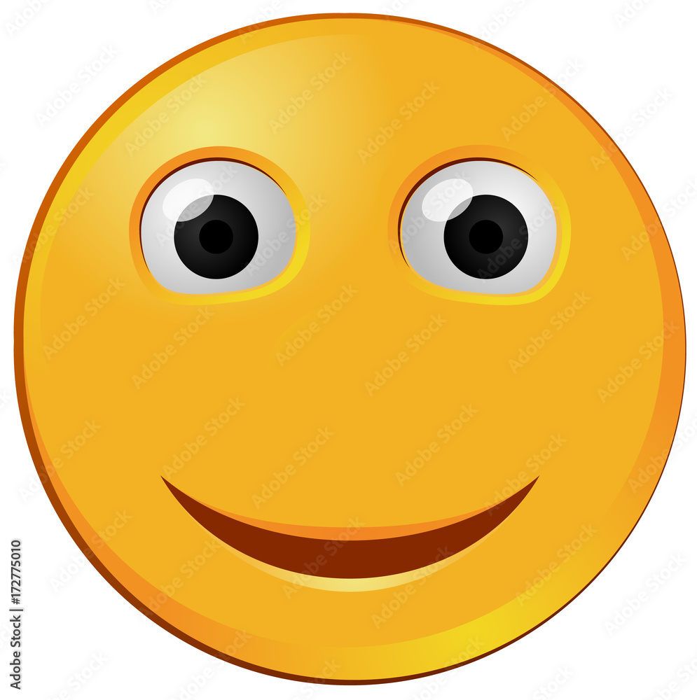 Vector of smiling with eyes open emoji 