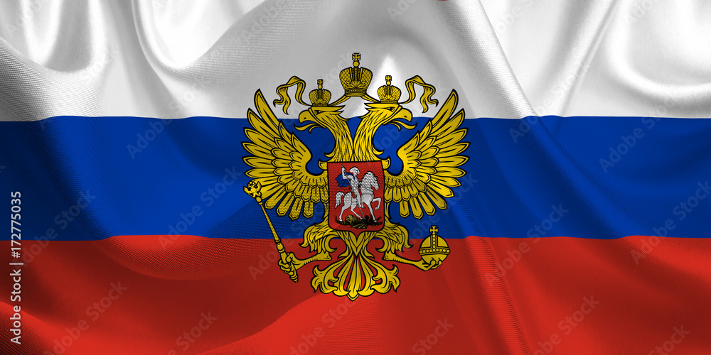 Waving flag of the Standard of the President of the Russia Federation. Russian  Flag in the Wind. National mark. Waving Russia Federation Flag. Russian Flag  Flowing. Stock Photo | Adobe Stock
