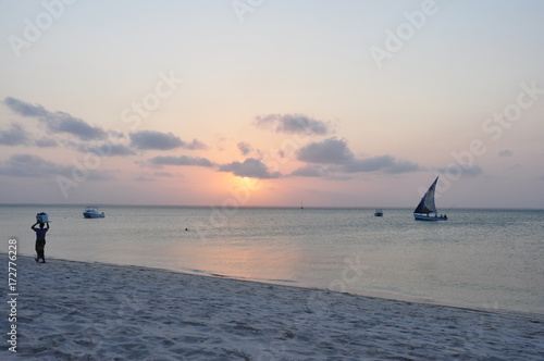 Seascape island Benguerra. Mozambique