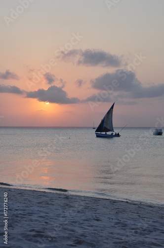 Seascape island Benguerra. Mozambique