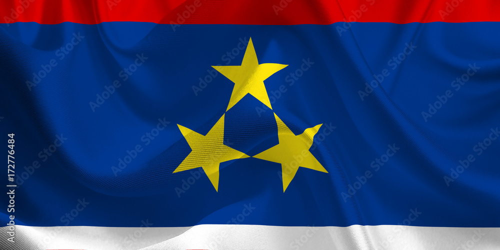 Waving flag of the Vojvodina. Flag in the Wind. National mark. Waving Vojvodina Flag. Vojvodina Flag Flowing. Waving flag of the Vojvodina. Flag in the Wind. National mark. Waving Vojvodina Flag. Vojvodina Flag Flowing.