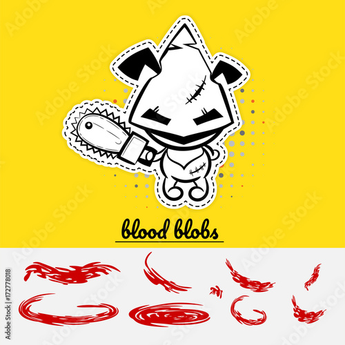 Halloween evil sewing dog puppy