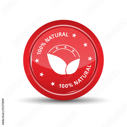 
100 percent natural with leaf icon. Natural stamp. Natural rubber stamp. Vector Natural stamp. Natural Grunge stamp. Roter stempel.