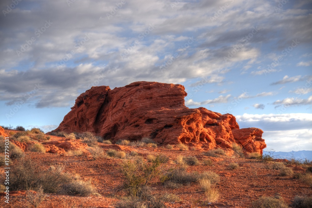 Sandstone Lite by the Rising Sun in Valley of Fire Nevada State Park