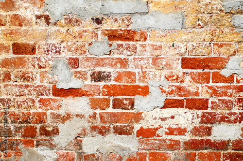 Photo of an old brick wall