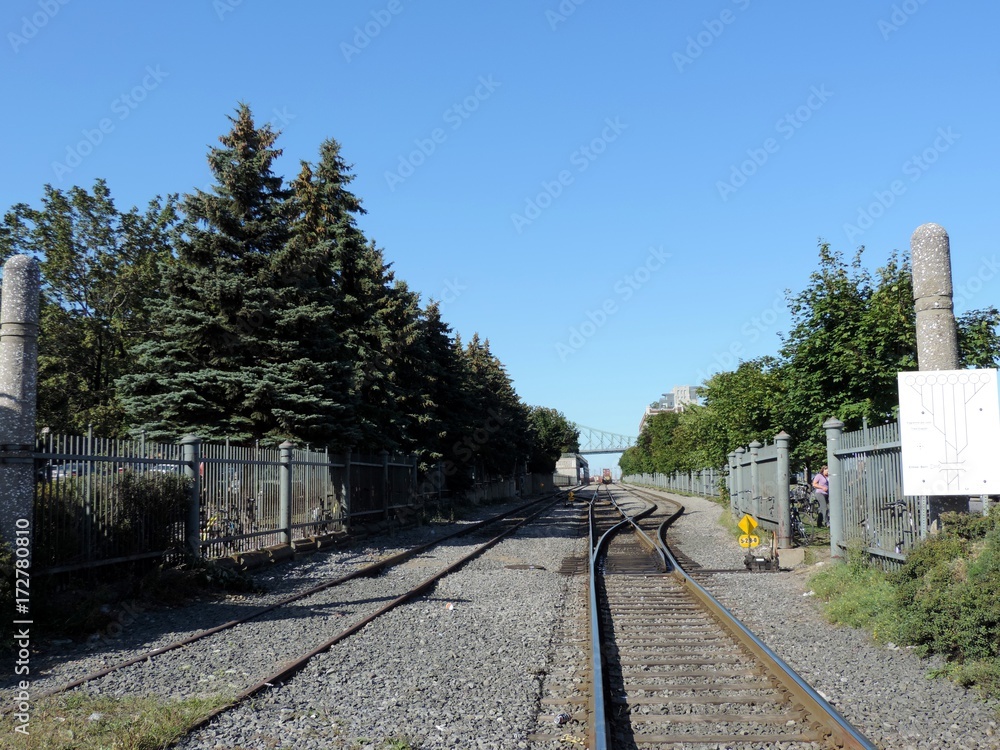 Vecchia ferrovia di Montréal, Québec, Canada