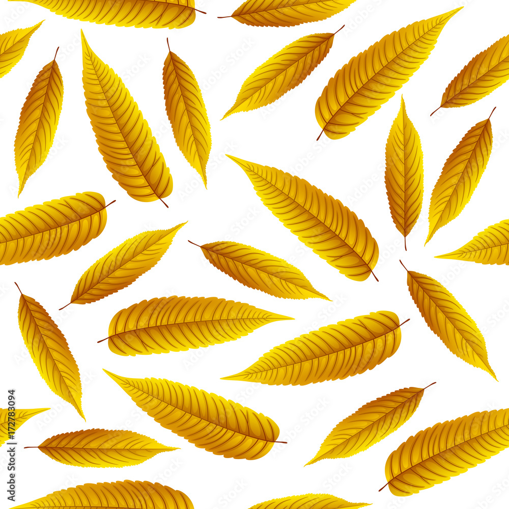 Golden rowan leaves isolated on white background Golden rowan leaves isolated on white background