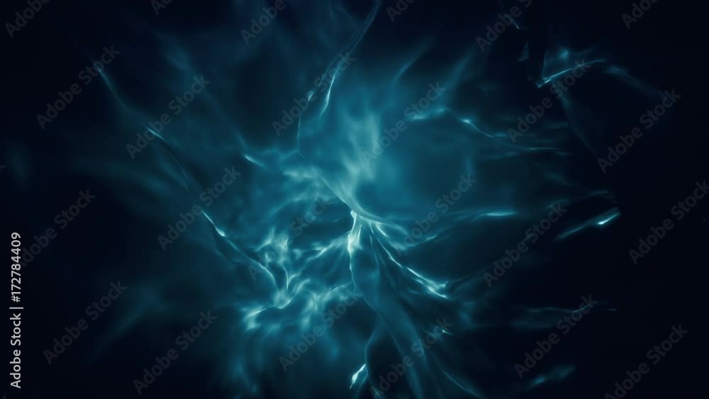 Blue Ethereal Glowing Abstract Flame Loop